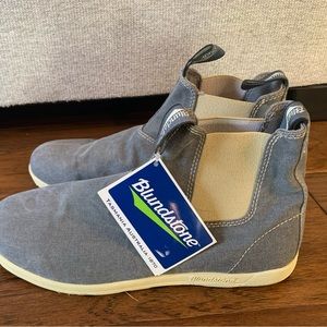 Men’s Blundstone Canvas Boots Shoes Blue Chambray Size 9.5